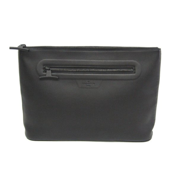 LOUIS VUITTON M63268 Pochette Cosmos Pouch Bag Dark Infinity Clutch Bag Black - Picture 1 of 16